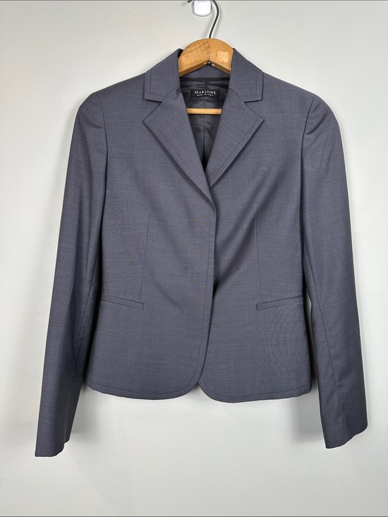Marlowe Jackets & Blazers - Marlowe wool Italy blazer minimalist gray quiet luxury business casual capsule